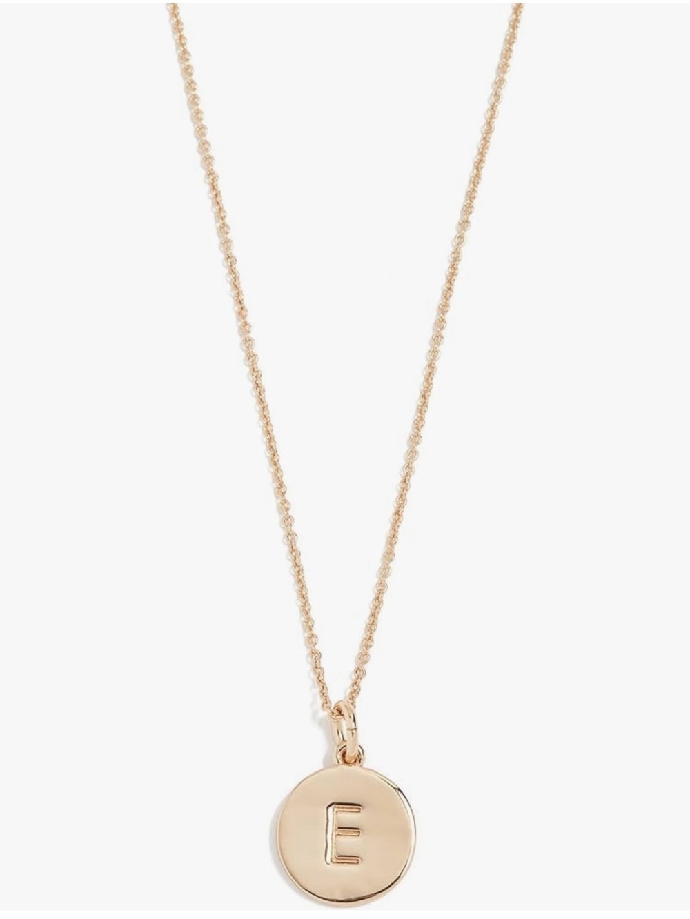 Kate Spade New York Initial Pendant Necklace E Gold